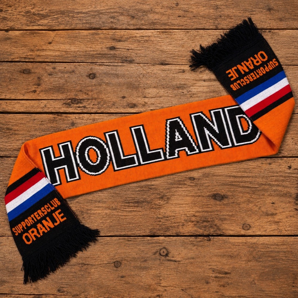 Holland Supportersclub Oranje Soccer Scarf Netherlands Orange Black